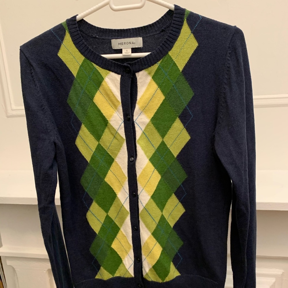 Merona women’s argyle cardigan